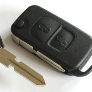 2 BUTTON MERCEDES FLIP REMOTE KEY CASE/SHELL HU39 BLADE