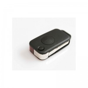 MERCEDES 1 BUTTON FLIP REMOTE KEY CASE/SHELL HU64 BLADE