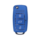 KDB01-LUX. VW Style 3 Button Flip remote. Blue